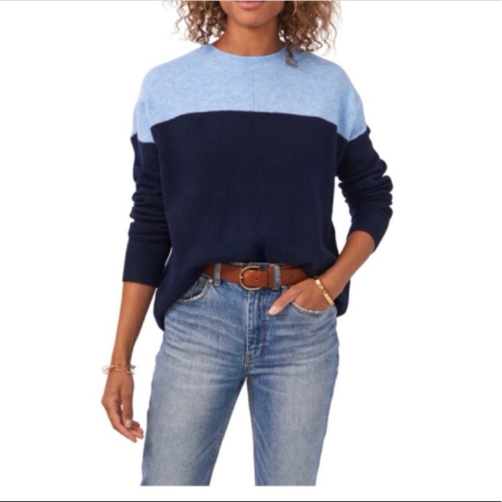 Boutique NWT Extended Shoulder Color-Blocked Sweater